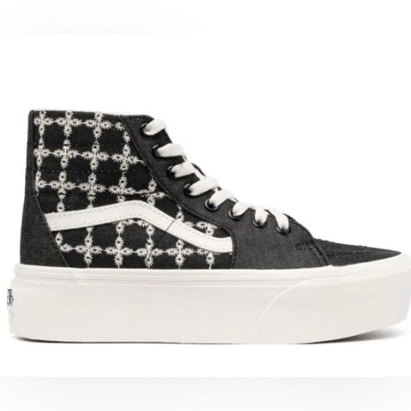 Vans Sk8-Hi Tapered Stackform 'Denim Mix' Size Women’s 9.5 Men’s 8 Embroidered - Picture 5 of 16